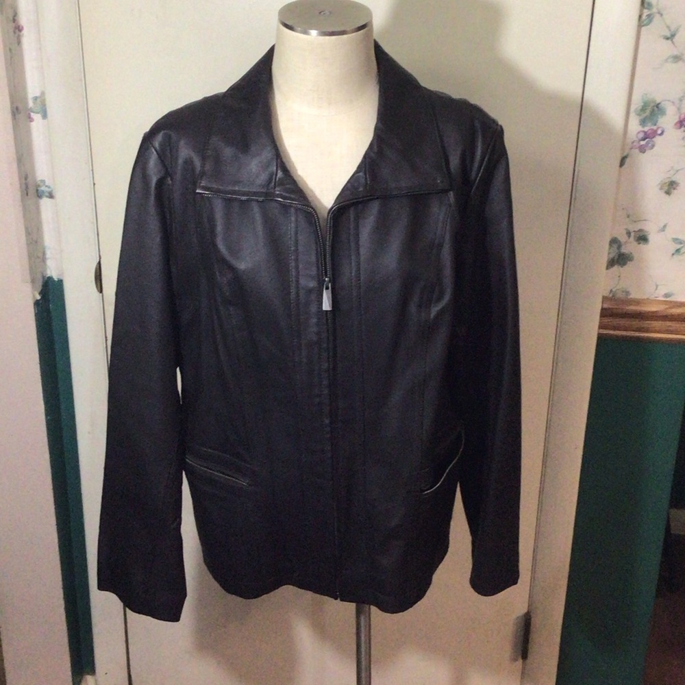 East 5th chocolate brown women’s leather jacket